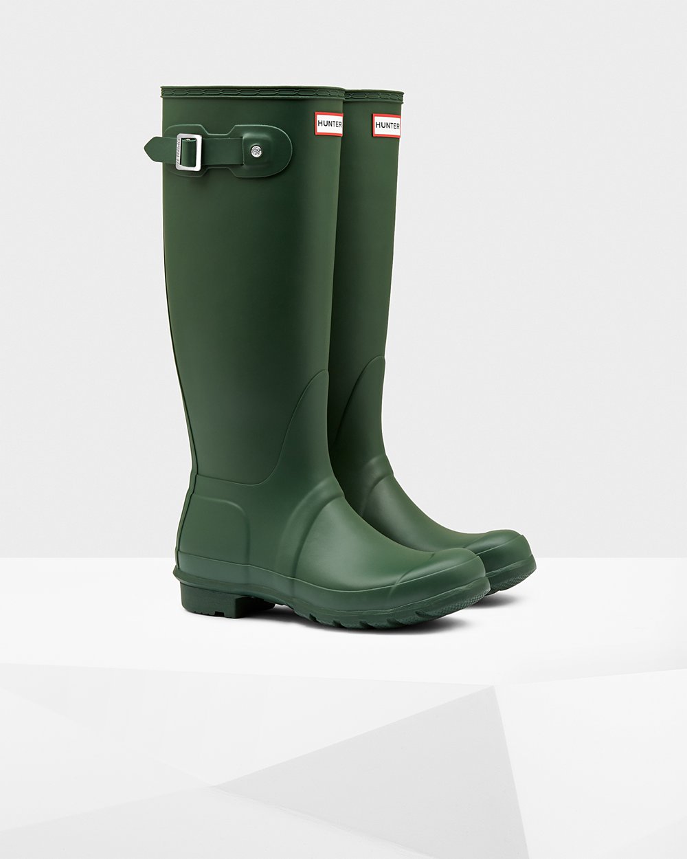 Botas de Lluvia Altas Hunter Mujer - Original - Verdes - RJGPWOD-09